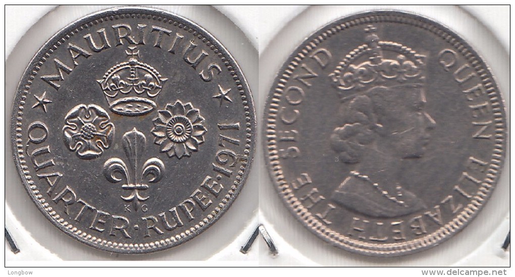 Mauritius ¼ Rupee 1971 Km#36 - Used - Mauritius
