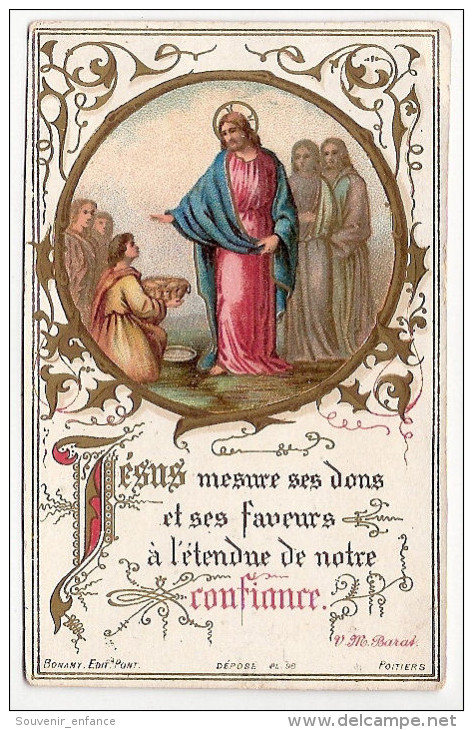 Image Pieuse Jesus Mesure Ses Dons  Bonamy Association De St Laurian Vatan Indre 36 - Santini