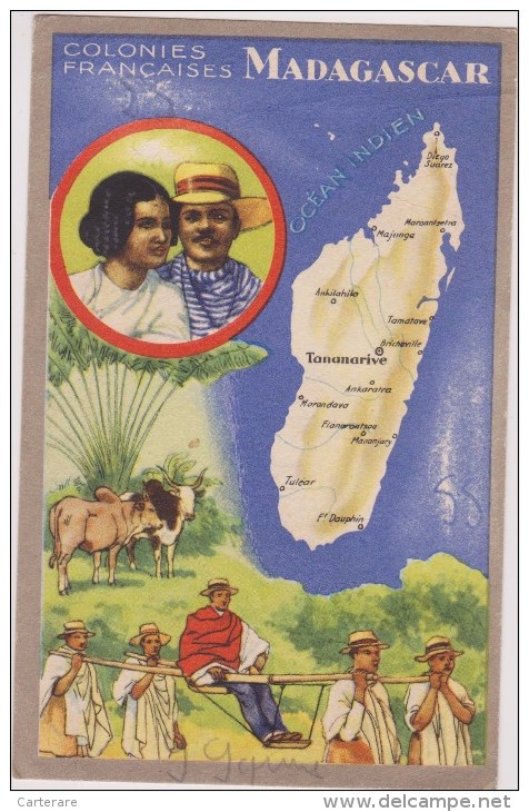 MADAGASCAR,MADAGASIKARA,MALAGASY,ile,sud équateur,ex Colonie Française,plan - Madagaskar