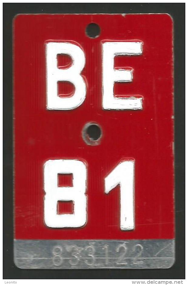 Velonummer Bern BE 81 - Nummerplaten