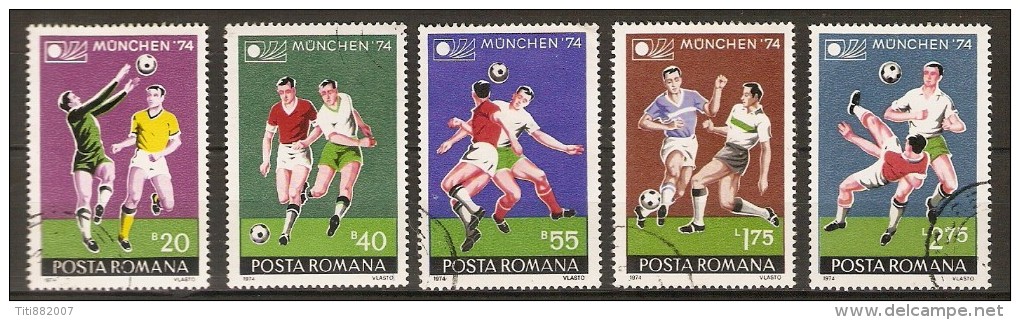 ROUMANIE      -    Série     FOOTBALL    -    Oblitérés - 1974 – Germania Ovest