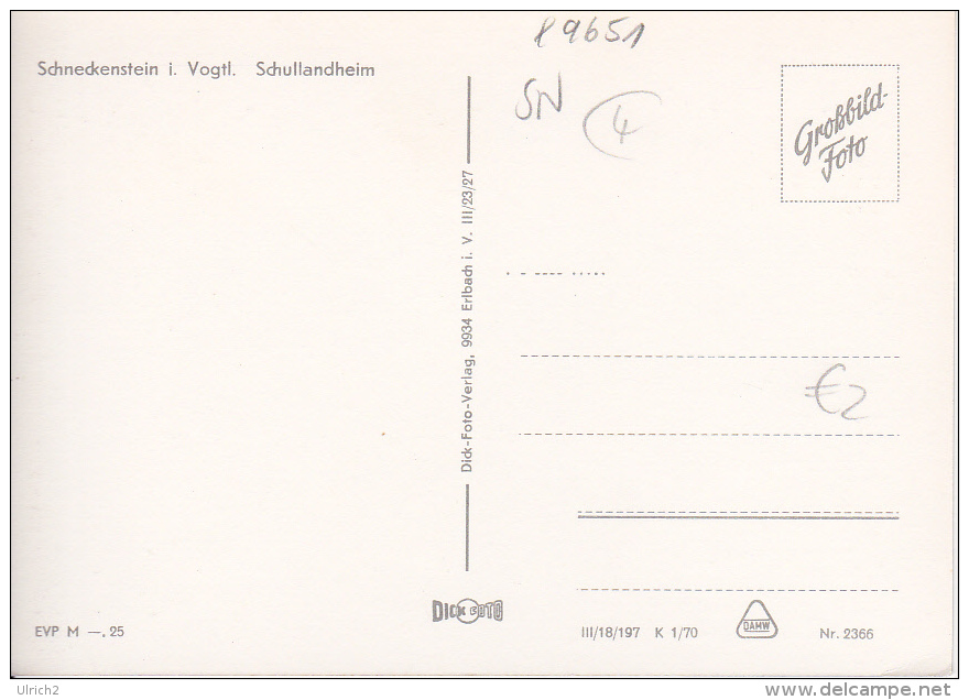AK Schneckenstein Im Vogtland - Schullandheim (16298) - Vogtland