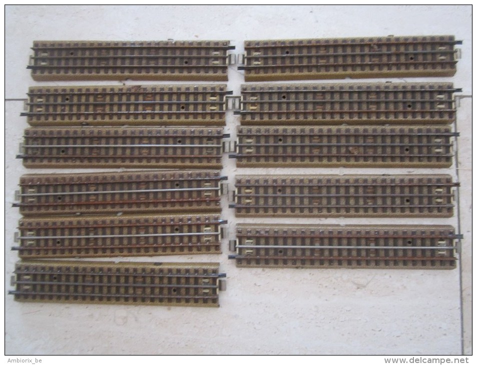 Marklin - Lot De 11 Rails Droits Ancien Modèle - Voir Description - Rails