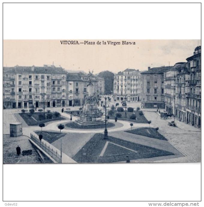 ALVTP2127-LFTD6845 .Tarjeta Postal DE ALAVA.Casas,EDIFICIOS ,jardinesy Personas.PLAZA DE LA VIRGEN BLANCA.VITORIA - Álava (Vitoria)