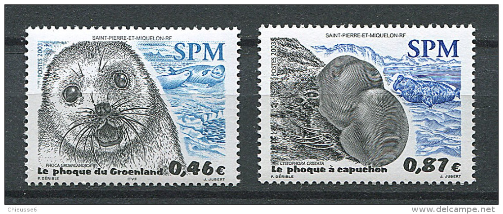 (cl. 8 - P20) St Pierre Et Miquelon** N° 789/790 (ref. Michel Au Dos) - Phoques - - Neufs