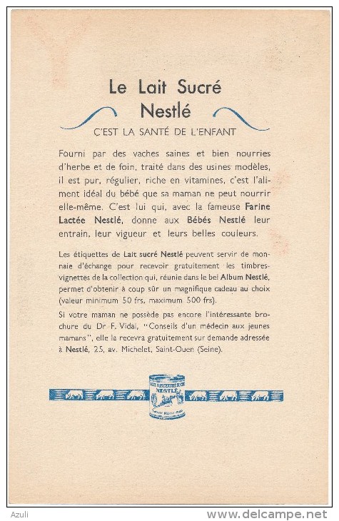 Découpage  NESTLE - Le Lait Concentré Sucré - Publicités