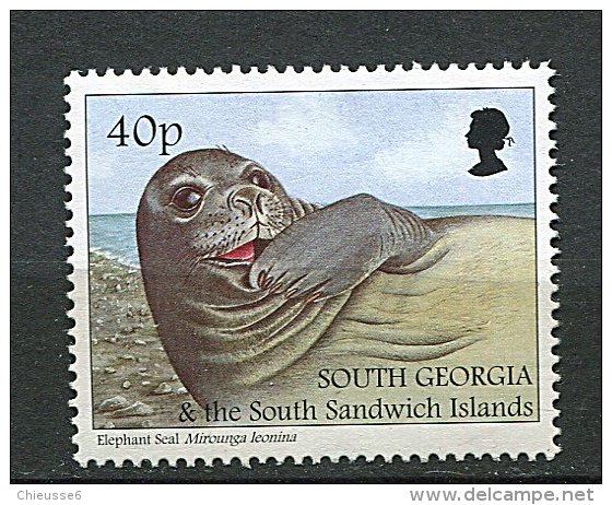 (cl. 8 - P23) Georgie Du Sud ** N° 286 Ef. Michel Au Dos) - Elephant De Mer - - South Georgia