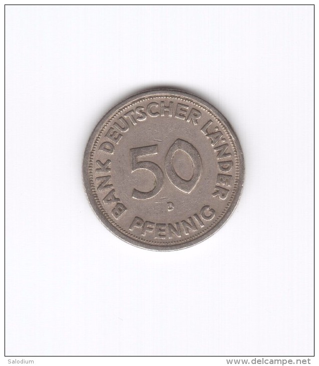 50 Pfennig 1949 D (Id-079) - 50 Pfennig