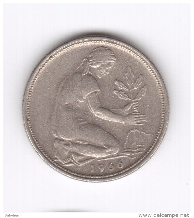 50 Pfennig 1966 G (Id-472) - 50 Pfennig