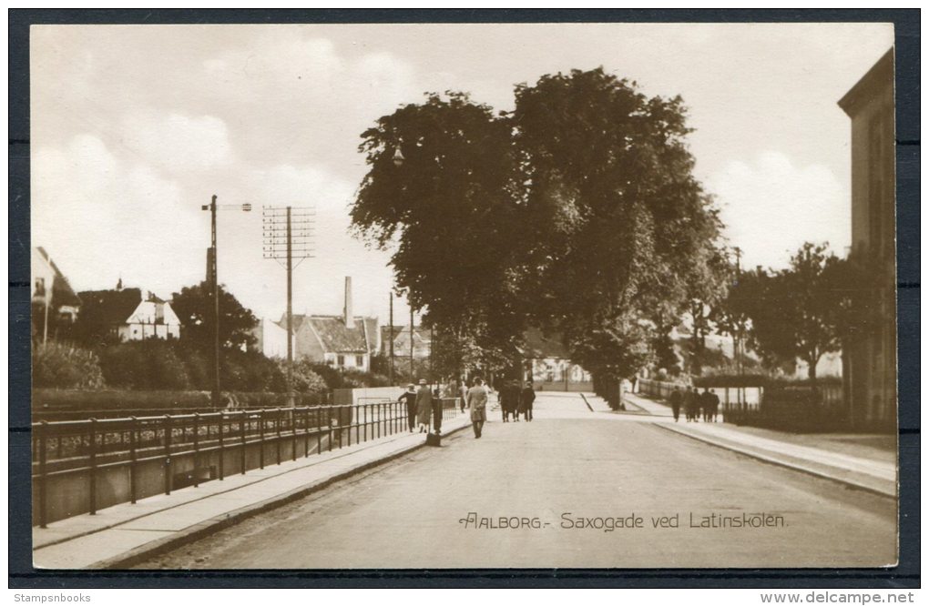 Denmark Aalborg Saxogade Ved Latinskolen Postcard - Dänemark