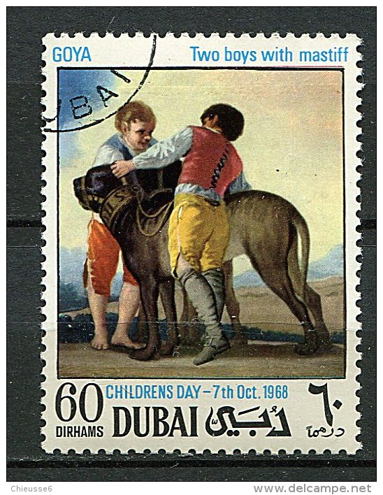 (cl. 8 - P27) (lot 1) Dubaï Ob   (ref. Michel Au Dos) - Enfants Avec Chien - Dubai