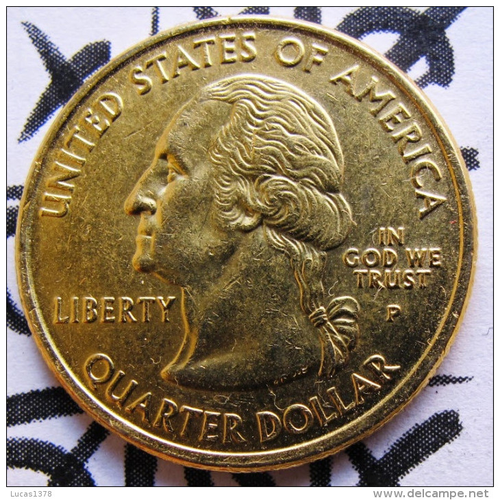 QUARTER DOLLAR  GEORGIA 1999 PLAQUE OR / GOLD PLATED / RARE / UNC - 1999-2009: State Quarters
