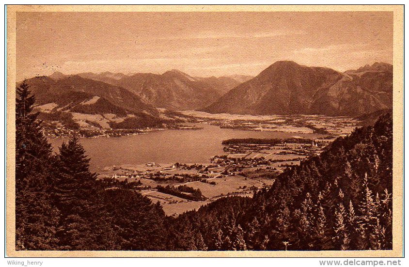 Bad Wiessee - S/w Blick Auf Wiessee Tegernsee Und Egern - Bad Wiessee