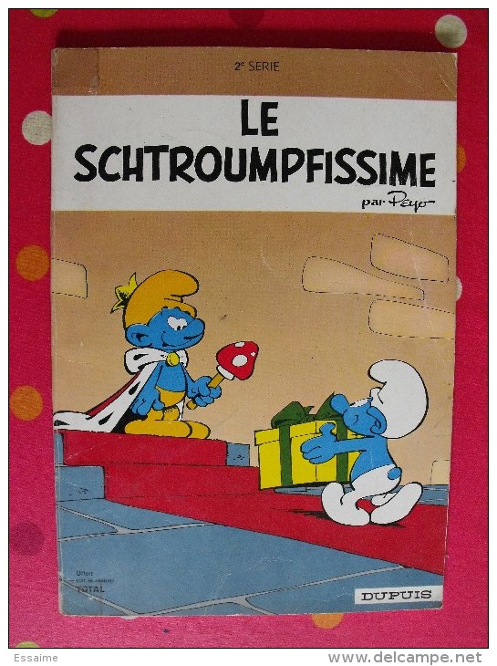 Schtroumpfs. Le Schtroumpfissime. Peyo. Dupuis 1972. Publicité Total - Schtroumpfs, Les - Los Pitufos