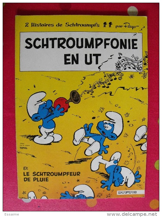 Schtroumpfs. Schtroumpfonie En Ut. Peyo. Dupuis 1972. Publicité Total - Schtroumpfs, Les - Los Pitufos