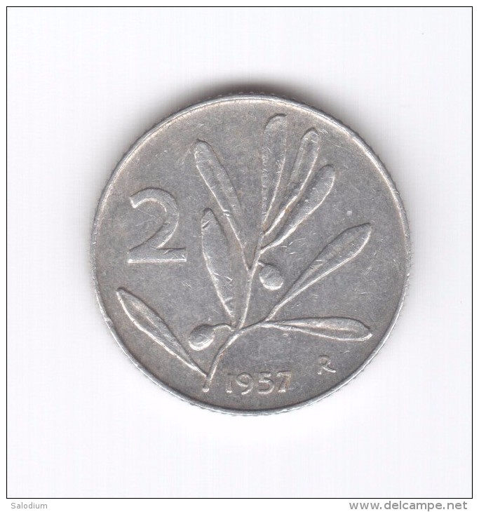 2 Lire 1957 (Id-313) - 2 Liras