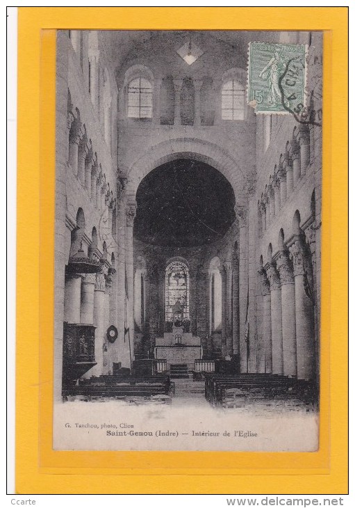 SAINT-GENOU - 36 - EDIFICES - EGLISES - INTERIEUR DE L'EGLISE - Autres & Non Classés