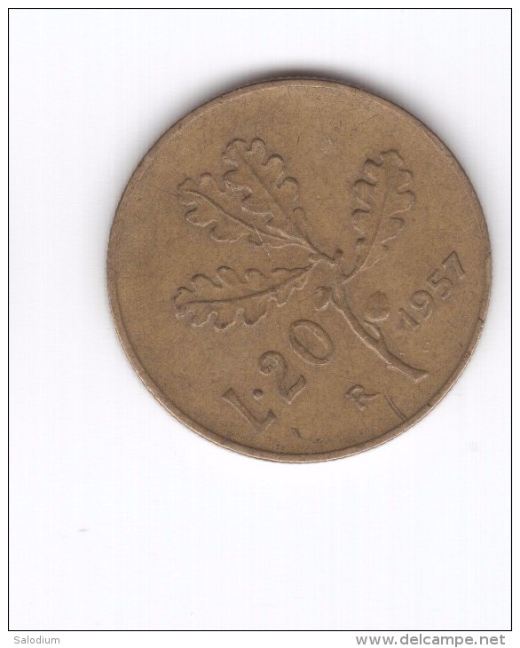 20 Lire 1957 (Id-360) - 20 Liras