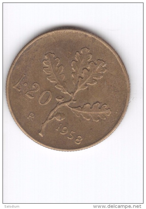 20 Lire 1958 (Id-361) - 20 Liras