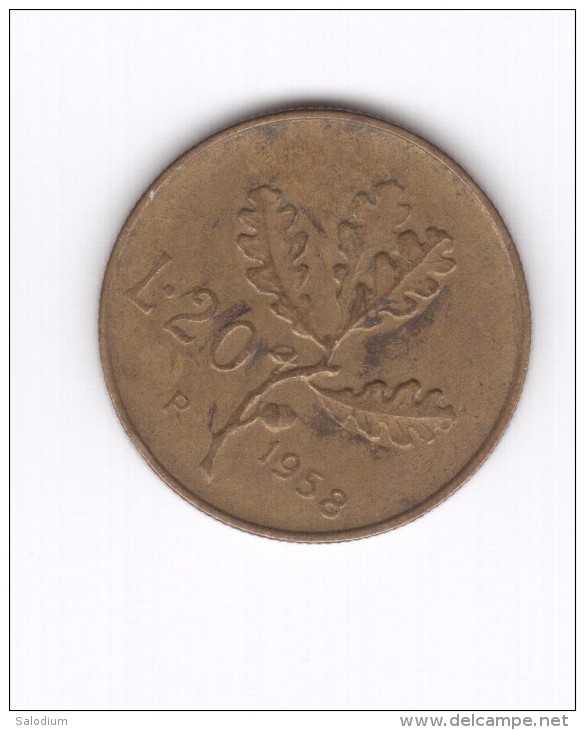 20 Lire 1958 (Id-364) - 20 Lire