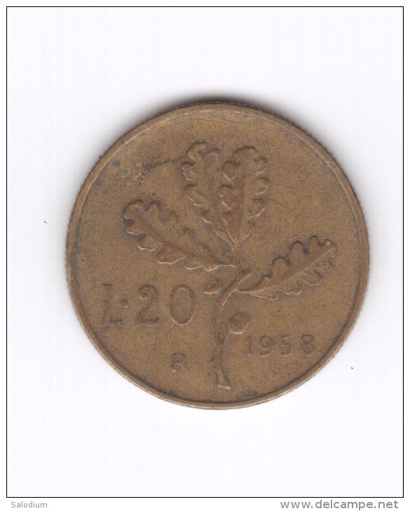 20 Lire 1958 (Id-365) - 20 Liras