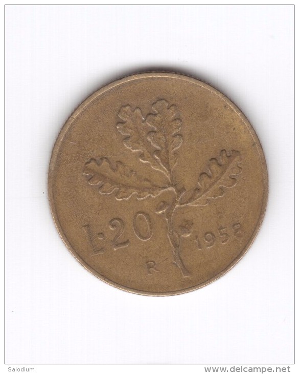 20 Lire 1958 (Id-366) - 20 Lire