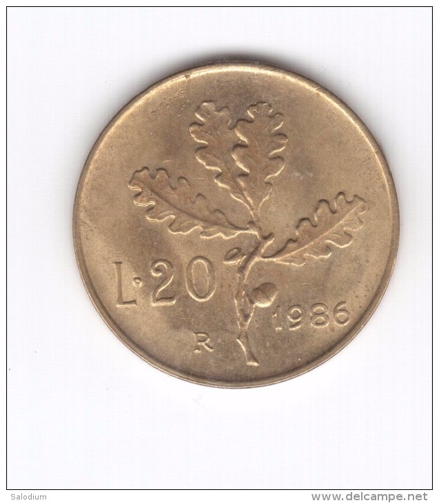 20 Lire 1986 (Id-393) - 20 Lire