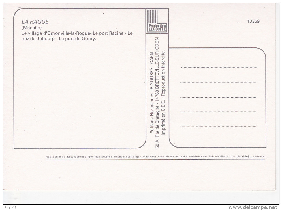 BEAUMONT HAGUE (50-Manche), La Hague, Carte, Omonville-la-Rogue, Port Racine, Nez De Jobourg, Port De Goury, Le Goubey - Beaumont