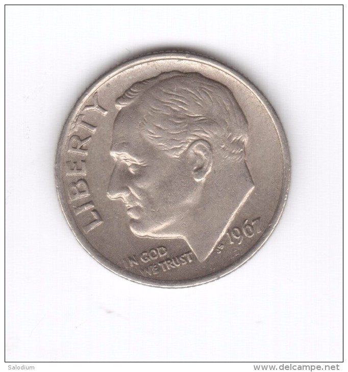 1 Dime 1967 USA (Id-495) - 1946-...: Roosevelt