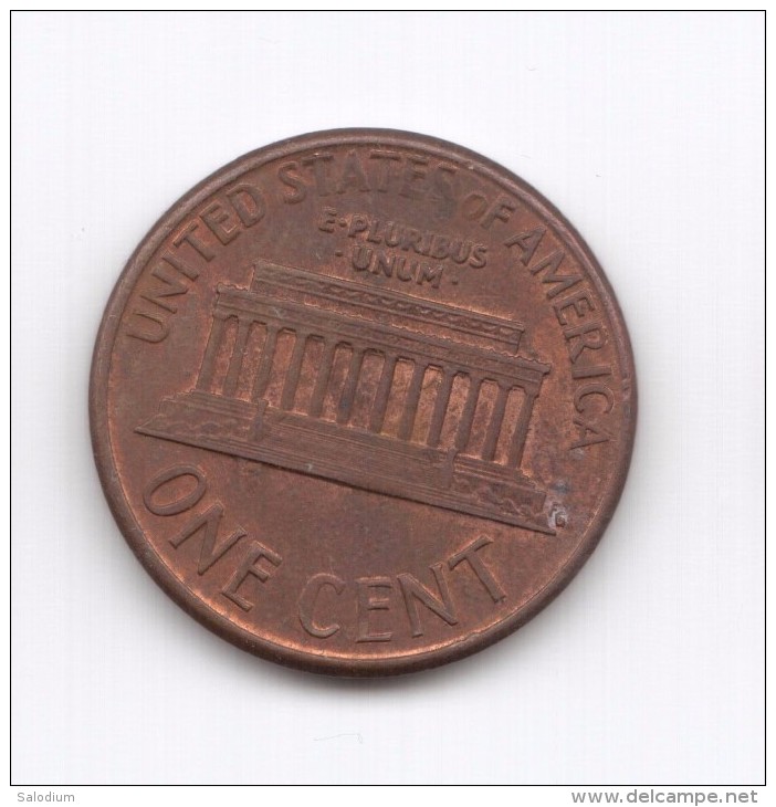 1 Cent 1990 USA (Id-478) - 1959-…: Lincoln, Memorial Reverse