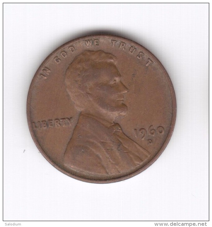1 Cent 1960 USA (Id-489) - 1959-…: Lincoln, Memorial Reverse