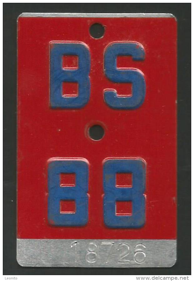 Velonummer Basel Stadt BS 88 - Kennzeichen & Nummernschilder