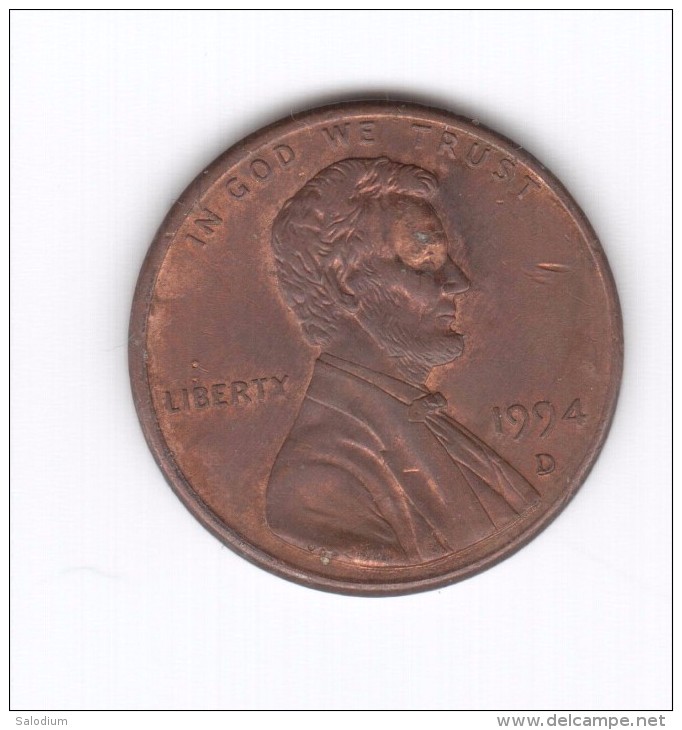 1 Cent 1994 USA (Id-501) - 1959-…: Lincoln, Memorial Reverse