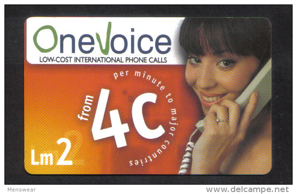 MALTA - ONE VOICE PHONECARD  LM2 USED - Malta