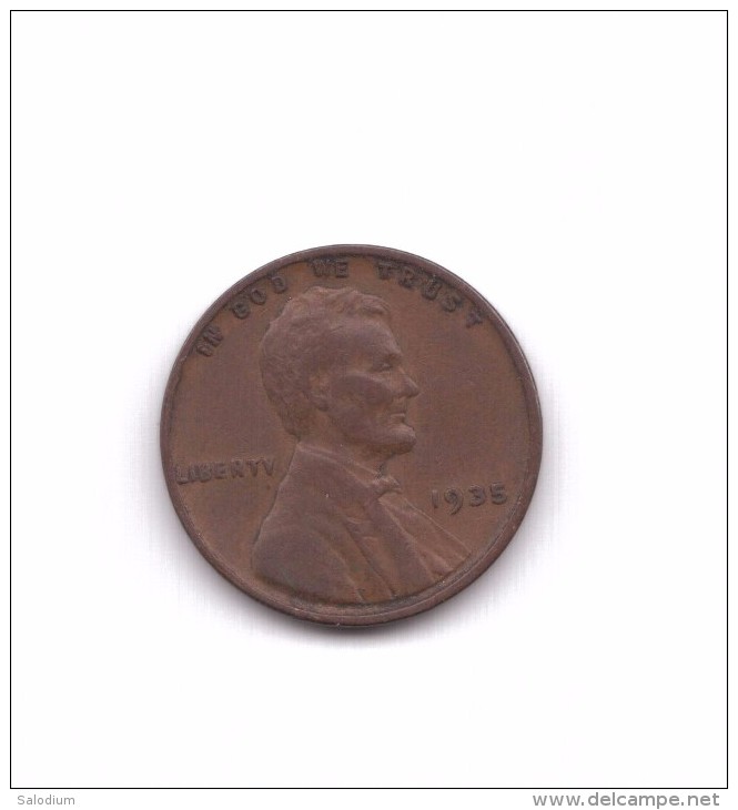 1 Cent 1935 USA (Id-550) - 1909-1958: Lincoln, Wheat Ears Reverse