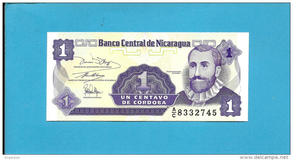 NICARAGUA - 1 Centavo - ND ( 1991 )  - P 167 - UNC. - Serie A/C - 2 Scans - Nicaragua