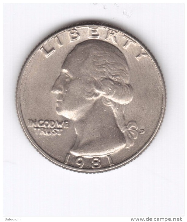 1/4  Quarter Dollar 1981 USA (Id-440) - 1932-1998: Washington