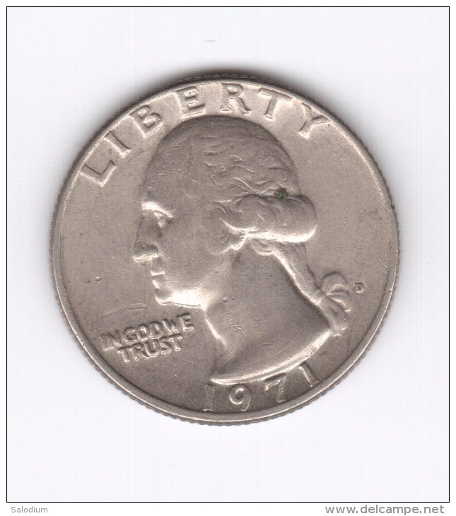 1/4  Quarter Dollar 1971 USA (Id-447) - 1932-1998: Washington