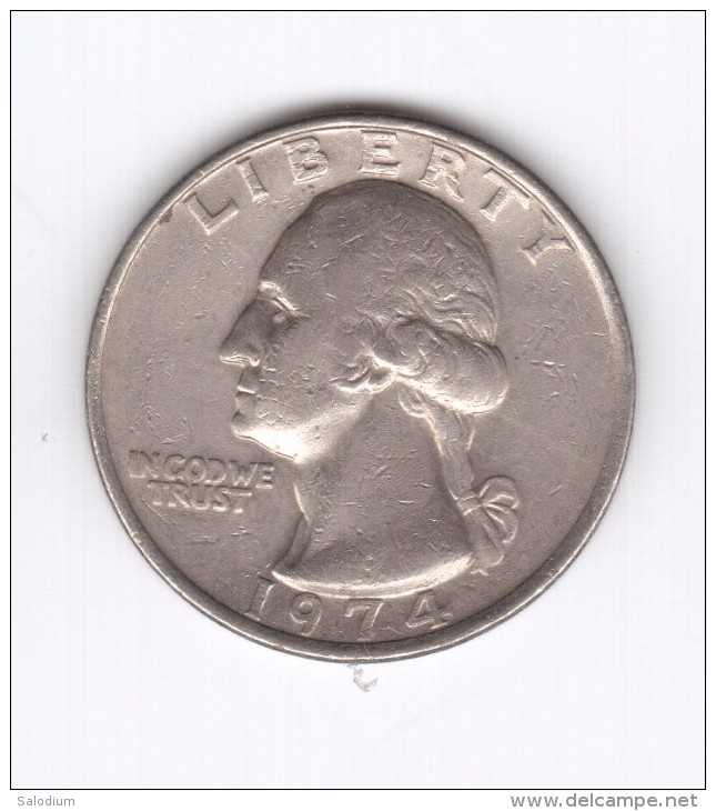 1/4  Quarter Dollar 1974 USA (Id-452) - 1932-1998: Washington