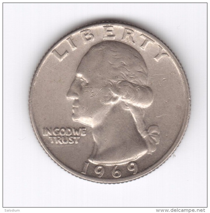 1/4  Quarter Dollar 1969 USA (Id-461) - 1932-1998: Washington