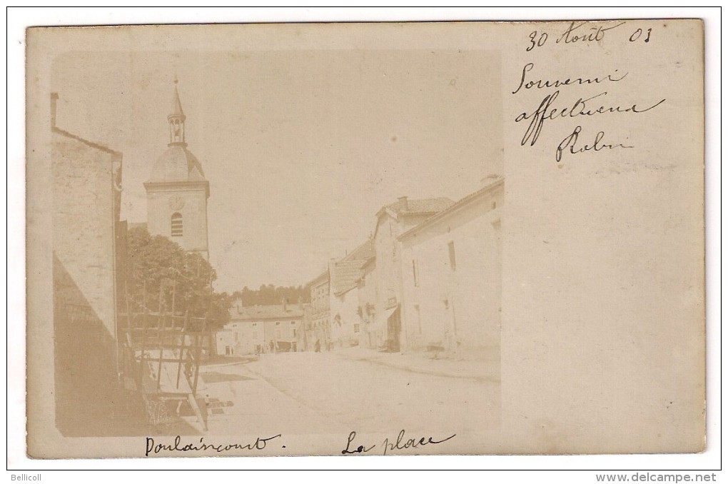 Carte Photo  -  DOULAINCOURT - La Place  ( 2 Scans Visibles) - Doulaincourt