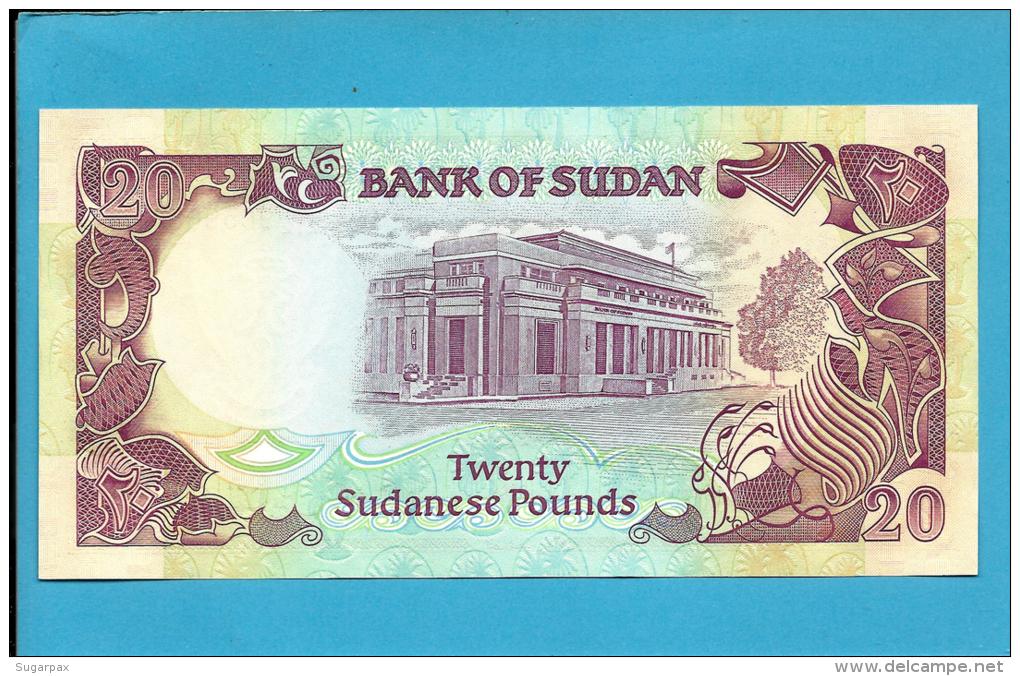 SUDAN - 20  SUDANESE POUNDS - 1991 - P 47 - UNC. - 2 Scans - Soudan