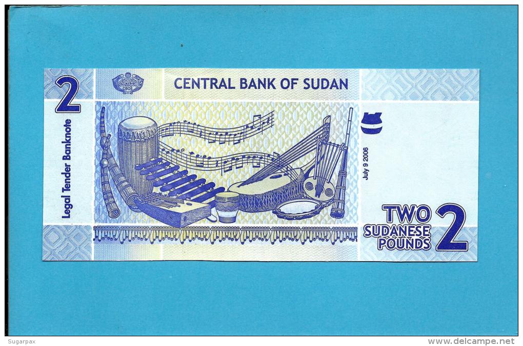 SUDAN - 2  SUDANESE POUNDS - 2006 - P 65 - UNC. - 2 Scans - Soudan