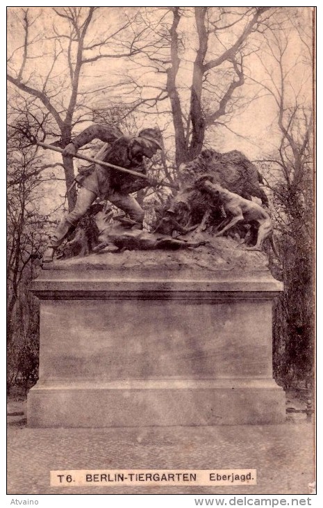 Berlin Tiergarten Großer Stern Eberjagd - Tiergarten