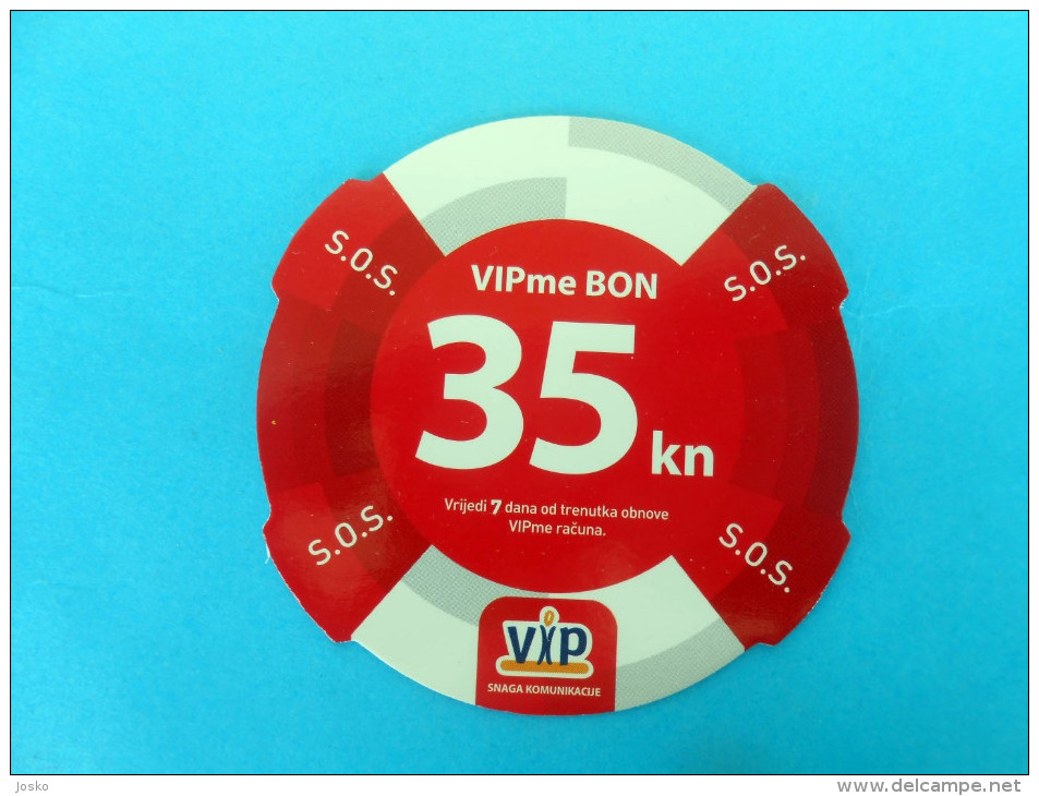 VIPme - 35. Kuna ( Croatia Prepaid Card )  Bon Recharge Card GSM Croatie Carte Prépayée * Life Jacket Gilet De Sauvetag - Kroatien