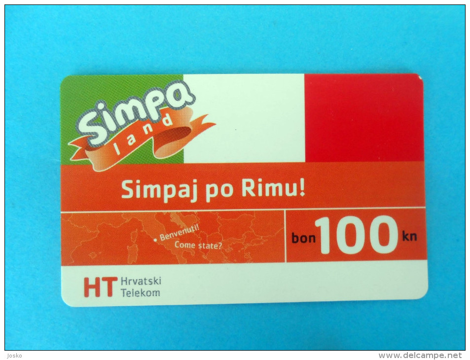 SIMPA Roma  - 100. Kuna ( Croatia Prepaid Card ) Croatie Carte Prépayee Recharge GSM  HT Now Is Part Of Deutsche Telekom - Kroatien