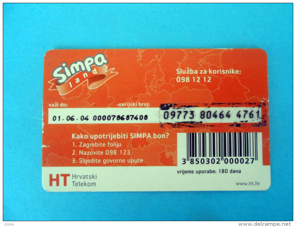SIMPA London - 100. Kuna ( Croatia Prepaid Card ) Croatie Carte Prépayee Recharge GSM HT Now Is Part Of Deutsche Telekom - Kroatien