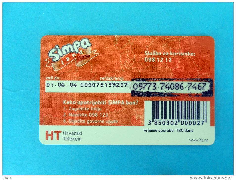 SIMPA Amsterdam 100. Kuna (Croatia Prepaid Card ) Croatie Carte Prépayee Recharge GSM HT Now Is Part Of Deutsche Telekom - Kroatien