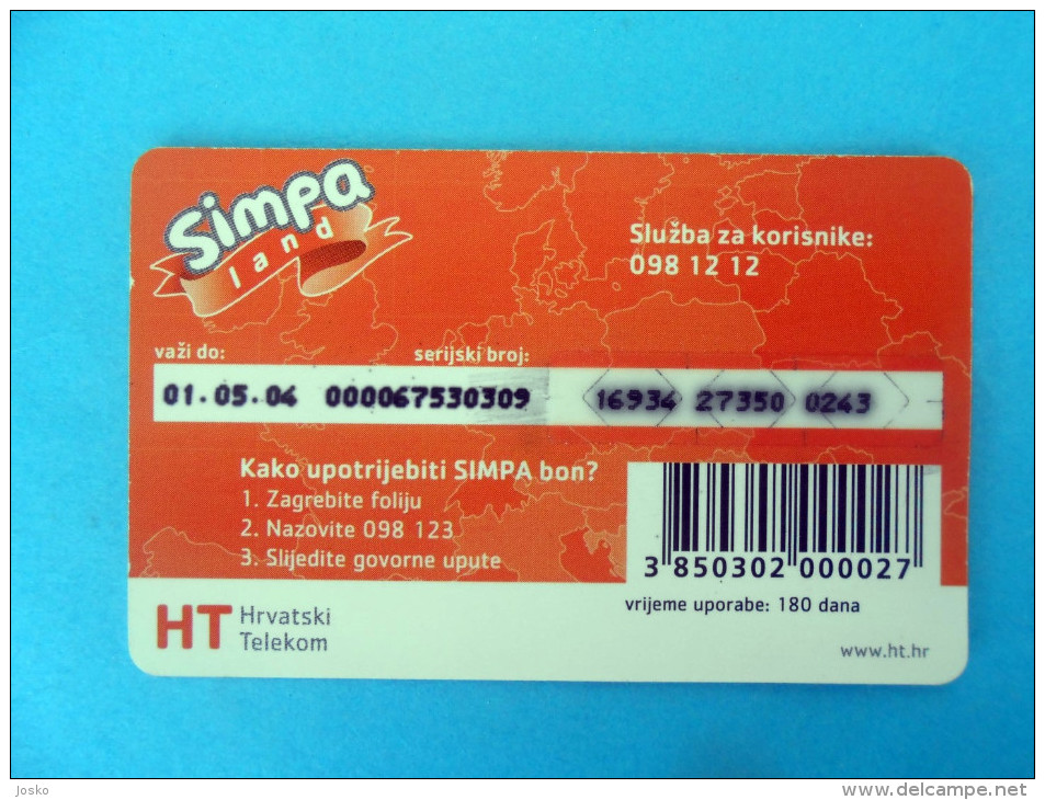 SIMPA Amsterdam 100. Kuna (Croatia Prepaid Card ) Croatie Carte Prépayee Recharge GSM HT Now Is Part Of Deutsche Telekom - Kroatien