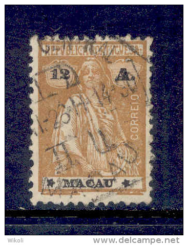 ! ! Macau - 1913 Ceres 12 A (Perf 12 1/2) - Af. 218 - Used - Used Stamps